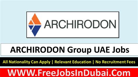 archirodon job vacancies.